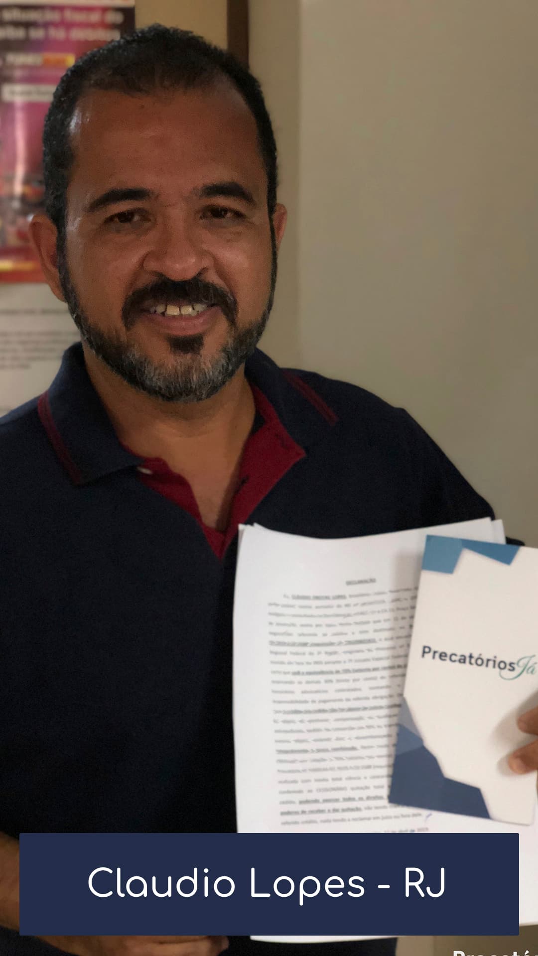 Depoimento de cliente da Precatórios Já 5